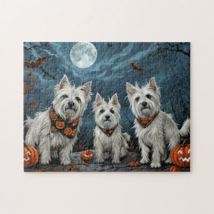 West Highland Halloween Spooky Jigsaw Puzzle