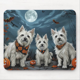 West Highland Halloween Spooky Mouse Mat