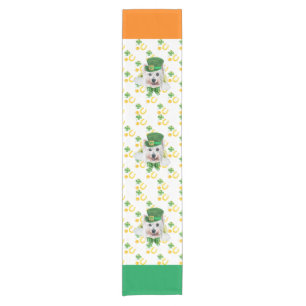 West Highland Holiday Home Decor St Patrick Day Short Table Runner