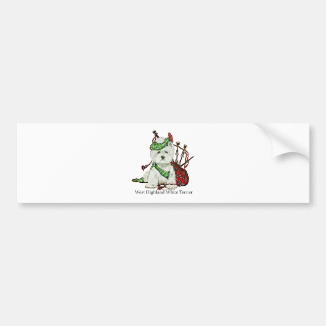 West Highland Terrier Bumper Sticker (Front)