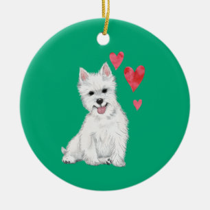 West Highland Terrier Customizable Westie Ceramic Tree Decoration