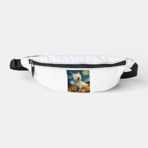 West Highland Terrier Cute Dog Halloween Jack O La Bum Bags