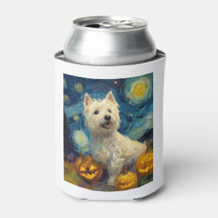 West Highland Terrier Cute Dog Halloween Jack O La Can Cooler