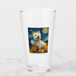 West Highland Terrier Cute Dog Halloween Jack O La Glass