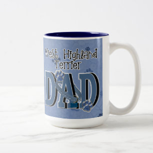 West Highland Terrier DAD Two-Tone Coffee Mug