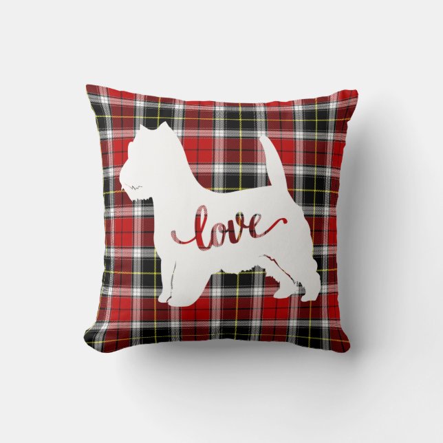 West Highland Terrier Dog Breed Love T-Shirt Cushion (Front)