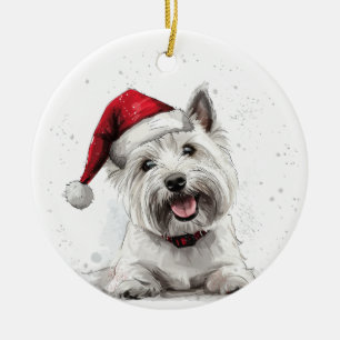 West Highland Terrier Dog Christmas Personalized Ceramic Tree Decoration