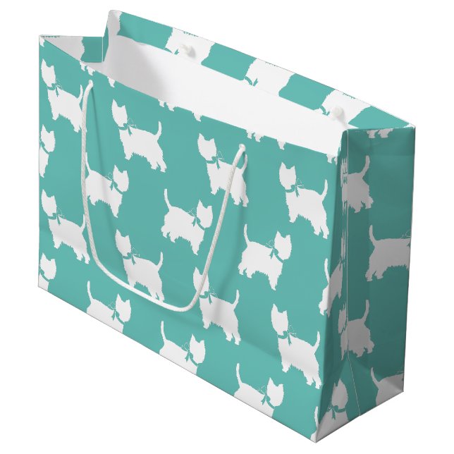 West Highland Terrier Dog Puppy Westie Large Gift Bag (Front Angled)