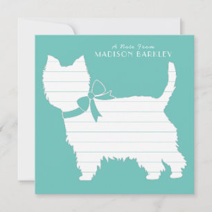 West Highland Terrier Dog Puppy Westie Thank You Card