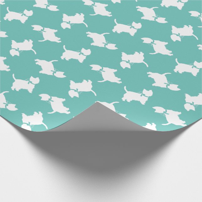 West Highland Terrier Dog Puppy Westie Wrapping Paper (Corner)
