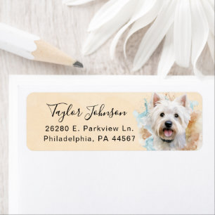 West Highland Terrier Dog Return Address