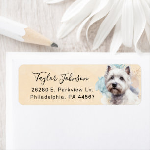 West Highland Terrier Dog Return Address