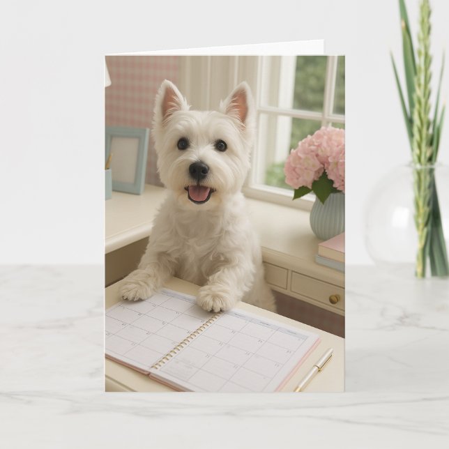 West Highland Terrier Greeting Card - Blank (Front)