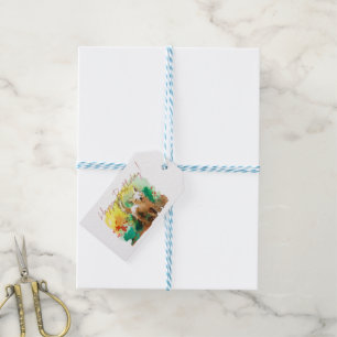 West Highland terrier, happy birthday Gift Tags