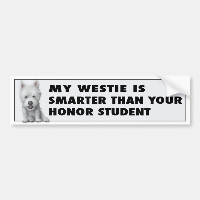 West Highland Terrier Honour Bumper Sticker (Front)