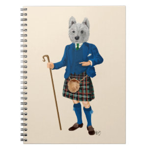 West Highland Terrier in Kilt 2 Notebook