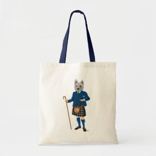 West Highland Terrier in Kilt 2 Tote Bag