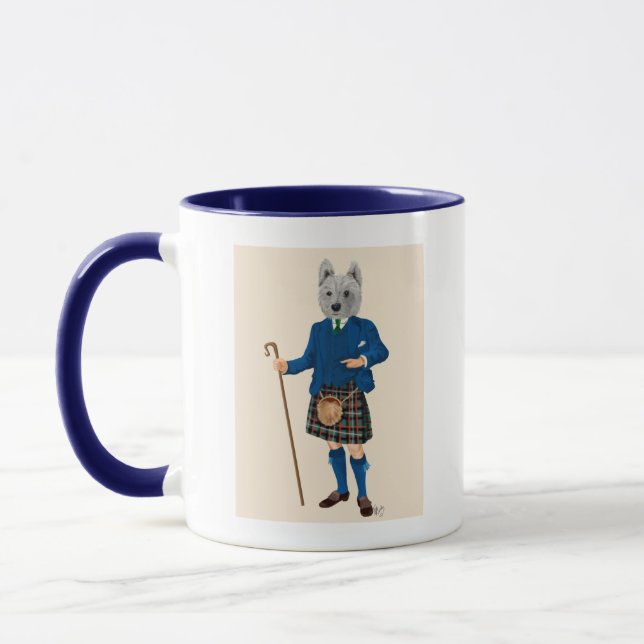 West Highland Terrier in Kilt Mug (Left)