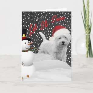 West Highland Terrier Let It Snow Holiday Card