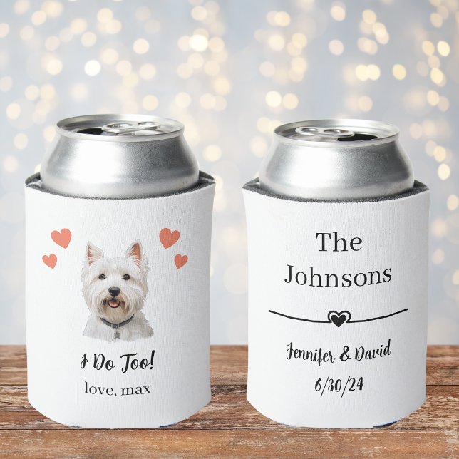 West Highland Terrier Pet Wedding Can Cooler (Creator Uploaded)