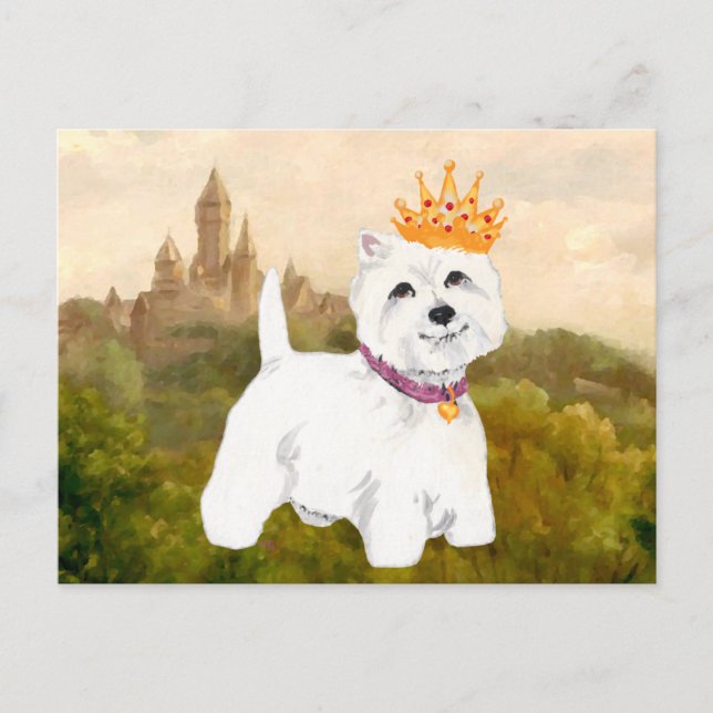 West Highland Terrier Princess / Prince Postcard (Front)
