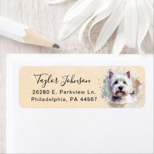 West Highland Terrier Return Address Label