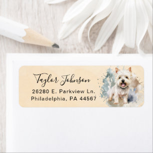 West Highland Terrier Return Address Label