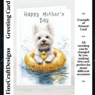 West Highland Terrier Swimming CV5 Custom Mother Card