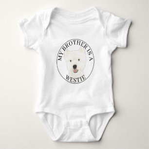 West Highland Terrier Westie Brother Baby Bodysuit