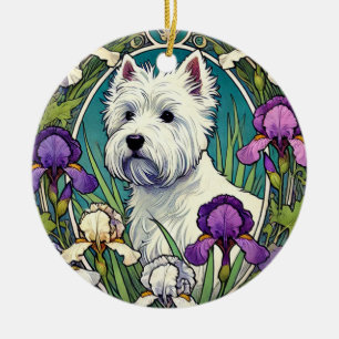 West Highland Terrier Westie Ceramic Tree Decoration