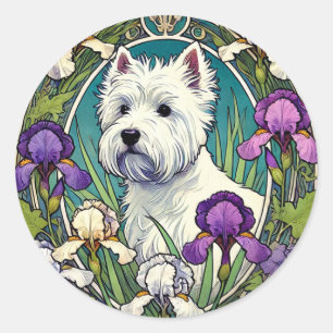 West Highland Terrier Westie                       Classic Round Sticker