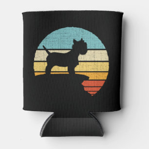 West Highland Terrier Westie Retro Vintage Dog  Can Cooler