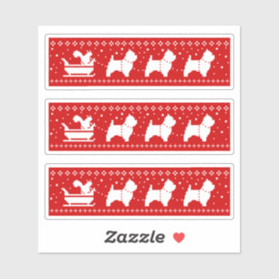 West Highland Terriers Christmas Sleigh Dogs
