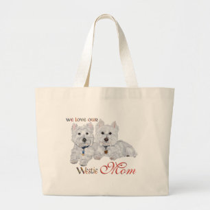 West Highland Terriers Mother's Day Large Tote Bag