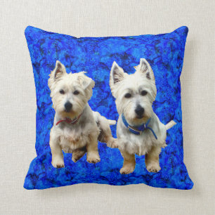 West Highland Terriers Throw Pillow. Cushion