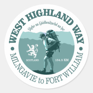 West Highland Way Classic Round Sticker