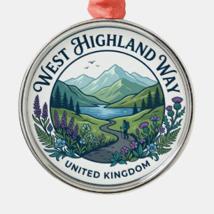 West Highland Way United Kingdom Metal Tree Decoration