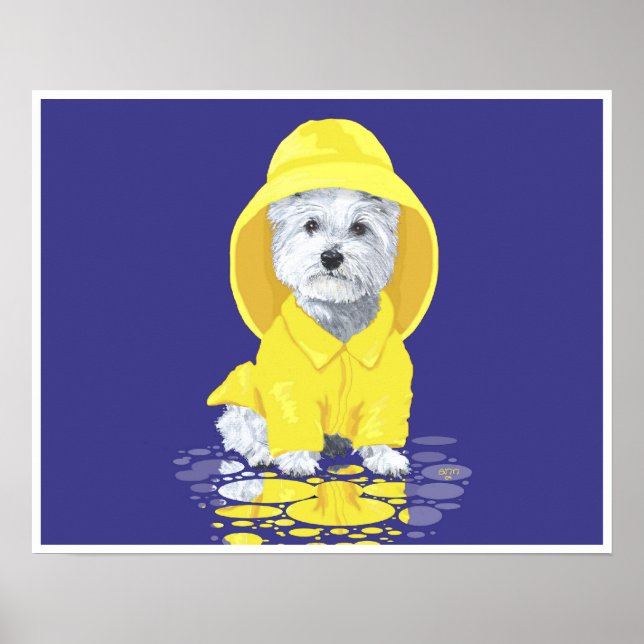 West Highland White Terrier April Showers Poster (Front)