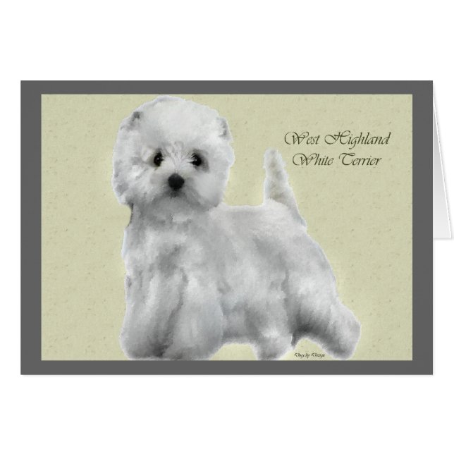 West Highland White Terrier Art (Front Horizontal)