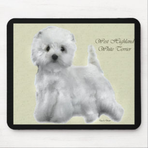 West Highland White Terrier Art Mouse Mat