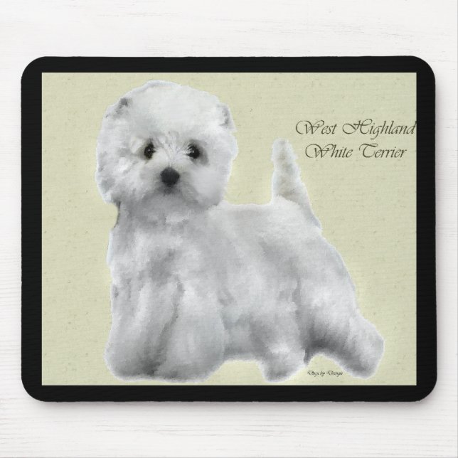 West Highland White Terrier Art Mouse Mat (Front)