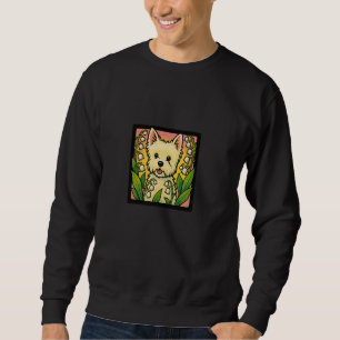 West Highland White Terrier Artwork White Westie Sweatshirt
