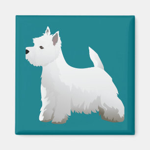 West Highland White Terrier Basic Breed Design Magnet