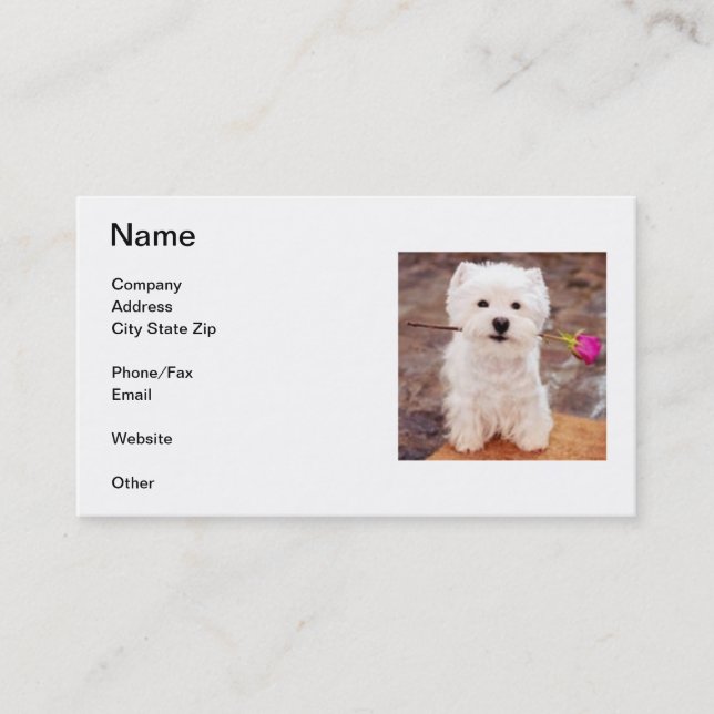West Highland White Terrier Business Card (Front)