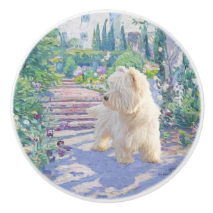 West Highland White Terrier Ceramic Knob