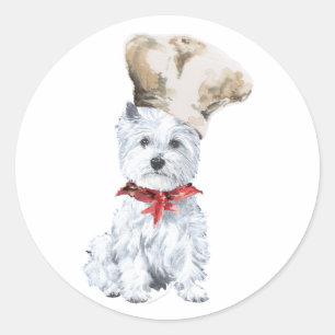 West Highland White Terrier Chef Classic Round Sticker