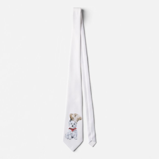 West Highland White Terrier Chef Tie (Front)