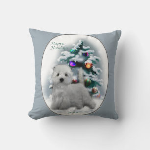 West Highland White Terrier Christmas Cushion