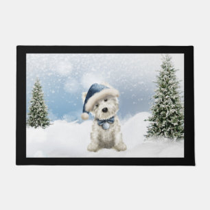 West Highland White Terrier Christmas Doormat