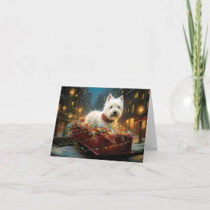 West Highland White Terrier Christmas Festive  Card